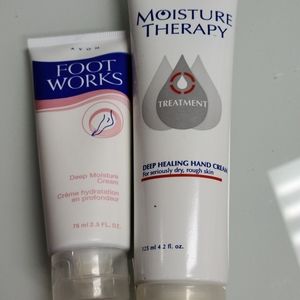 Avon Foot Works Deep Moisture Cream & Deep Healing Hand Cream Bundle